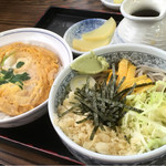 やぶ屋 - 半玉子丼、半冷やしたぬき