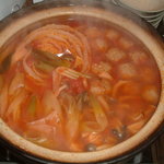 柿木家 - 肉だんご鍋　スープが美味しい！