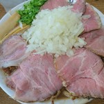 王者-23 - 特製蕎麦肉大(800円)＋ローストポーク×2(300円)＋たまねぎ×2(100円)