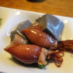 蕎麦ひら井 - 胡麻豆腐とホタルイカ