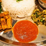 ダルバート食堂 - カレー2種類盛り（おかず②）