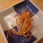 味 ふくしま - 車海老の頭はアテに揚げて下さって。