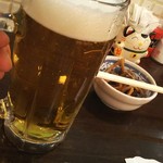 登運とん - 金平お通しと生ビール！