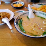 Shouryuuken Kashiwazaki Ten - お昼のセット（豚骨台湾ラーメン+麻婆飯or特台チャーハン）+エビマヨです。
