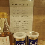 Tsukemen Sakurazaka - 調味料と「おいしい食べ方」