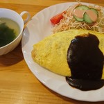 洋食屋さん ＹａＹａ - オムライスセット(￥750)【2017/4】