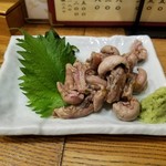 うな鐵将 - 肝わさ　新鮮な肝をわさび醤油で