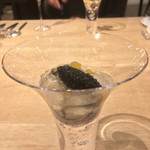 meli melo - サロマ湖 牡蠣  58度 昆布出汁ジュレ 柚子 キャビア