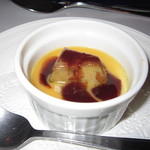 懐花亭 - 2016年の｢クリスマスディナー｣フォアグラの温泉プリン 2色のソース