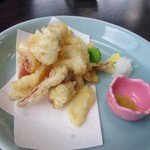 Katsugyo Ryouri Kabeshima - 勿論食べ残ったイカゲソは天ぷらにしてもらいました。