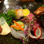 すぎなか - お刺身盛り合わせ。てっさも！