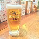 鳥玖 - 生ビール 390yen