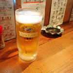 鳥玖 - 生ビール 390yen