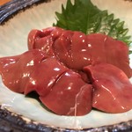 阿波尾鶏の肝お造り 480yen