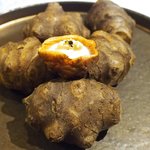 フレンチ サクラ - ディナーコース 7371円 の菊芋のプリン、フォアグラのクリーム