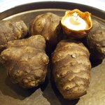 フレンチ サクラ - ディナーコース 7371円 の菊芋のプリン、フォアグラのクリーム