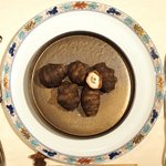 フレンチ サクラ - ディナーコース 7371円 の菊芋のプリン、フォアグラのクリーム