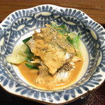 さんまと葱のごまだれ風