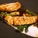 フレンチ サクラ - ディナーコース 7371円 のフランス産の仔牛のグリル、群馬の舞茸のソテー