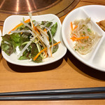 韓菜 - おかず3種、サラダ、食べ放題カクテキ