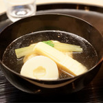 もめん - ・椀物 筍、湯葉しんじょ