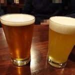 CRAFTBEER HOPPERS - 2杯目は左が不易流行、右がアップルホップ