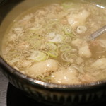 塩ホルモン 炭楽 - テールスープ