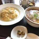 海月食堂 - Bセット：天津飯・ラーメン