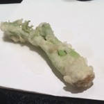 天ぷら岡本 - 旬のたらの芽