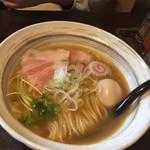 麺屋NOROMA - 鶏そば(味玉は、旦那さんのんです)