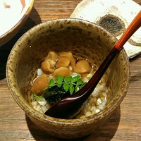 日本橋 蕎ノ字 - 蕎麦の実となめこ