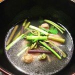 傳 - (2017年4月　訪問)芹と鴨の治部煮。この日のこの鴨た極上に美味しかったです。