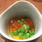 傳 - (2017年4月　訪問)デザート。デコポン、ブランデージュレ、富貴豆。