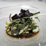 レストランエール - 筍と鳥取産黒アワビ　ハリ烏賊のティエド