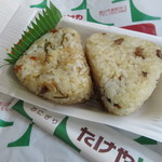たけや - 味ご飯と茸 110円×2