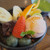 勝川カフェmon - 料理写真:桜アイスとよもぎ白玉のあんみつ豆