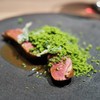 Crony - 料理写真:ランド産鳩のロースト　ジュのソース　蓬のオイル　蓬のベニエ