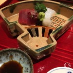 銀座 しのはら - お造り：鮪・烏賊