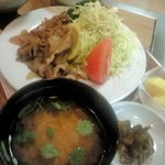 Sukiyaki Kappou Katou - 牛生姜焼き定食　800円