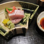 馳走なかむら - お造り  名古屋河豚と氷見天然鰤