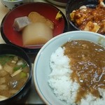 珠むら - 麻婆豆腐、味噌汁、カレー等(2017.4)