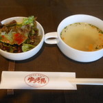 Yuubokumin - ミニサラダとスープ　2017.4