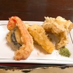 里山カフェ 里千歩 - 野菜の天ぷら