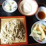 宝満茶屋山公 - 冷たい自然薯天ぷら定食（1200円）