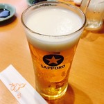 ひょうたん寿司 - ミニグラスビールで乾杯！