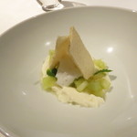 Vel  ROsier - 1704_Vel ROsier_デザート① 杏仁豆腐 杏子酒 メロン ミント ヘーゼルナッツ