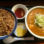 東京風食堂 - 牛丼＋カレーうどん