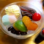 新松月 - クリームあんみつ！