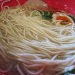 鶏白湯 京都ラーメン まるひで商店 - 麺の主張が強すぎるミスマッチな中細ストレート麺