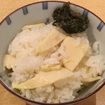 饗 くろ喜 - たけのこご飯 蕗味噌添え（200円／饗 くろ㐂） 2017.4